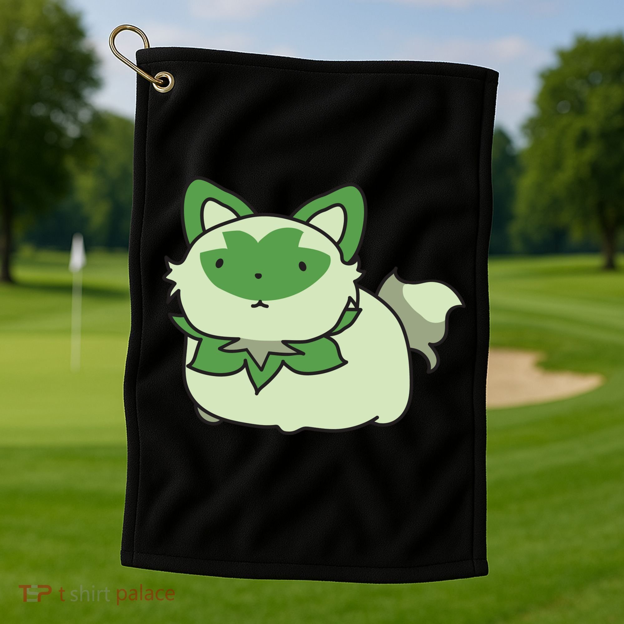 Chubby Sprigatito Chibi Kitty Golf Towel