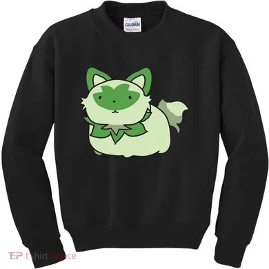 Chubby Sprigatito Chibi Kitty Kids Sweatshirt
