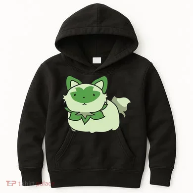Chubby Sprigatito Chibi Kitty Kids Hoodie