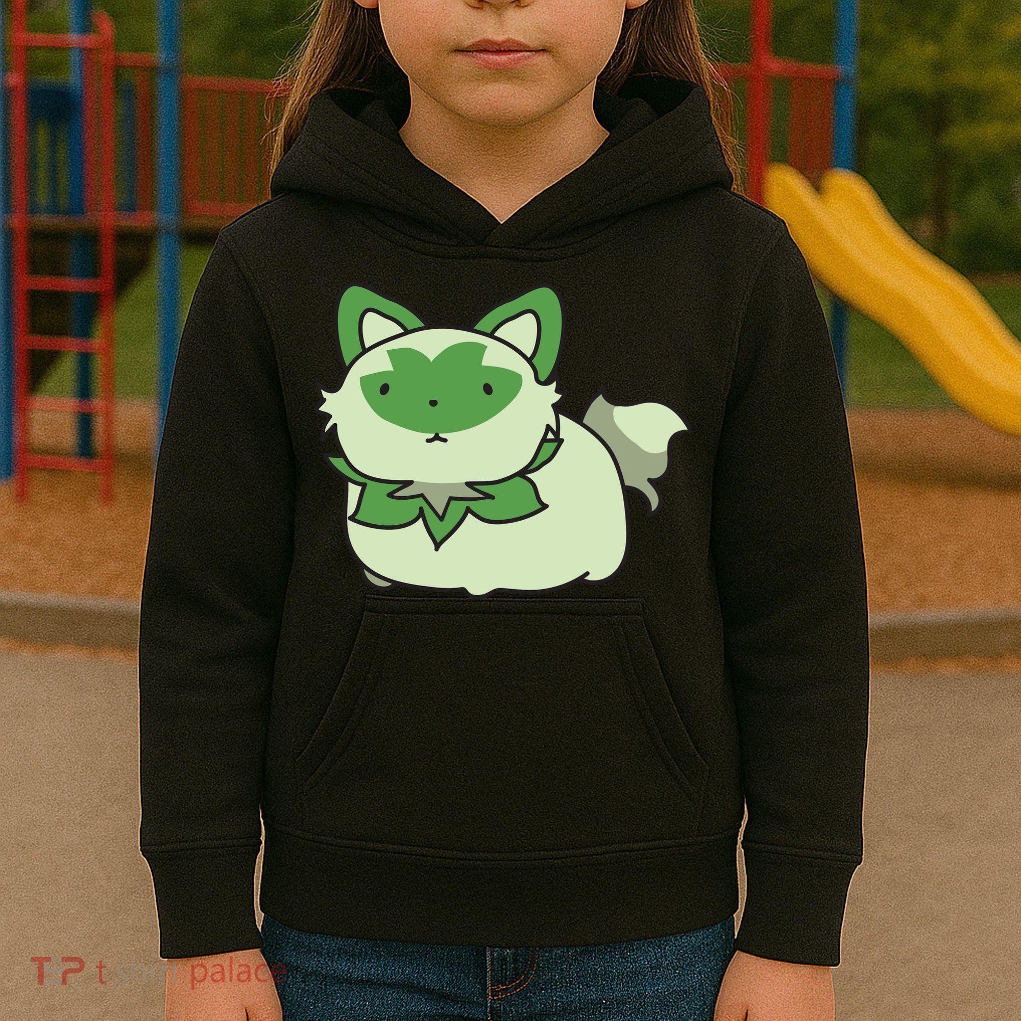 Chubby Sprigatito Chibi Kitty Kids Hoodie