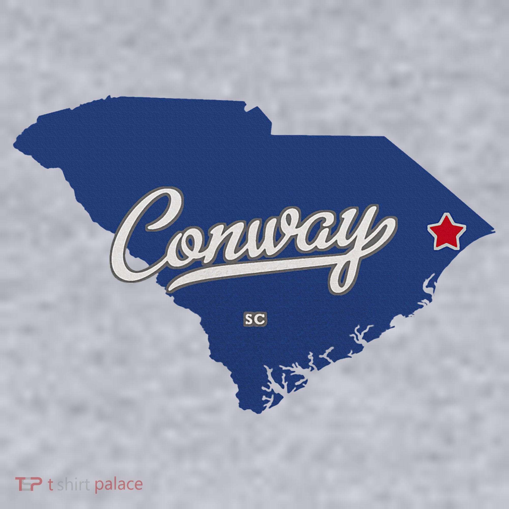 Conway South Carolina Sc Map Women's Sweatshirt