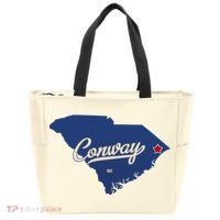 Conway South Carolina Sc Map Tote Bag thumb 0