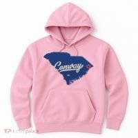 Conway South Carolina Sc Map Hoodie thumb 0