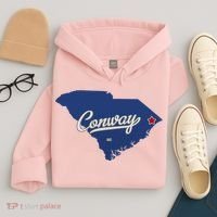 Conway South Carolina Sc Map Hoodie thumb 4