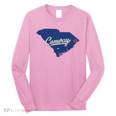 Conway South Carolina Sc Map Long Sleeve Shirt