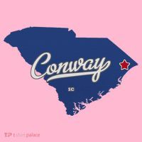 Conway South Carolina Sc Map Long Sleeve Shirt thumb 2