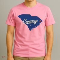 Conway South Carolina Sc Map T-Shirt thumb 3