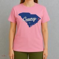 Conway South Carolina Sc Map T-Shirt thumb 4