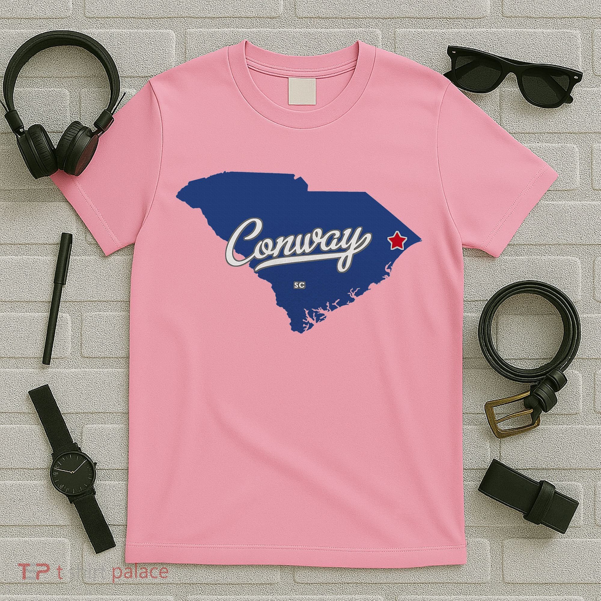 Conway South Carolina Sc Map T-Shirt