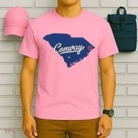 Conway South Carolina Sc Map T-Shirt thumb 6