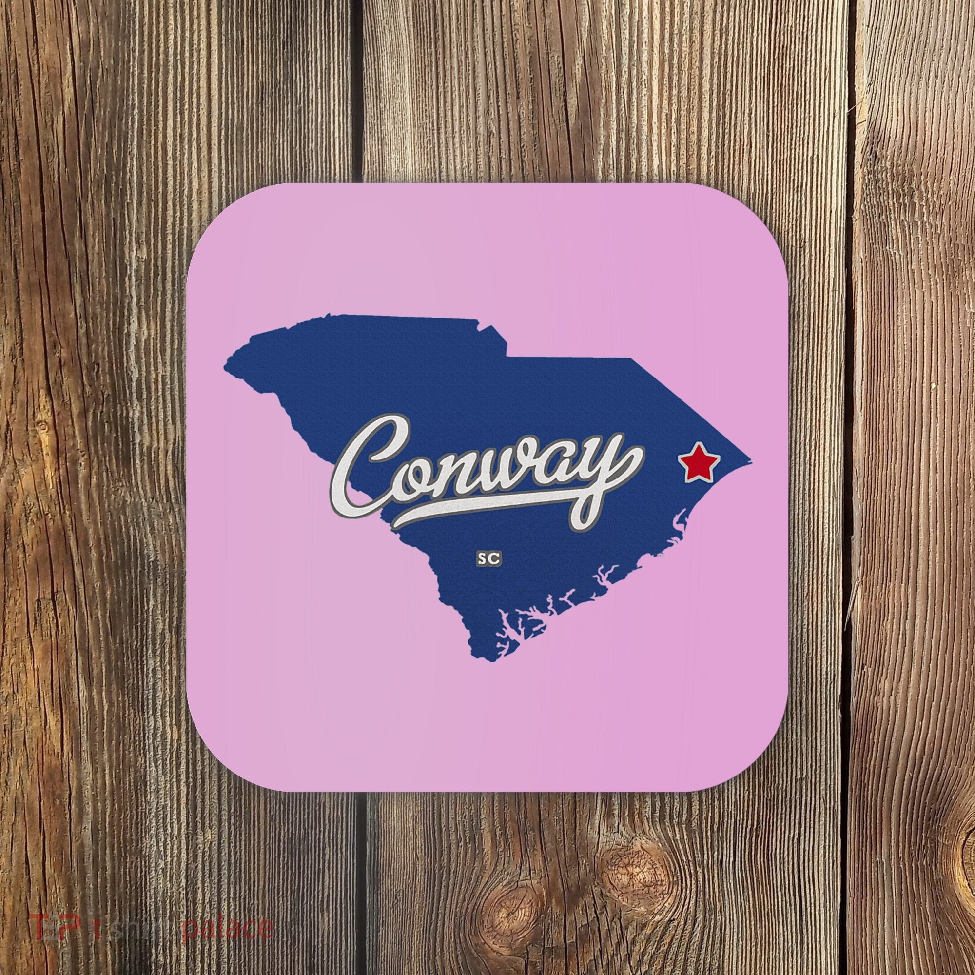 Conway South Carolina Sc Map Coaster