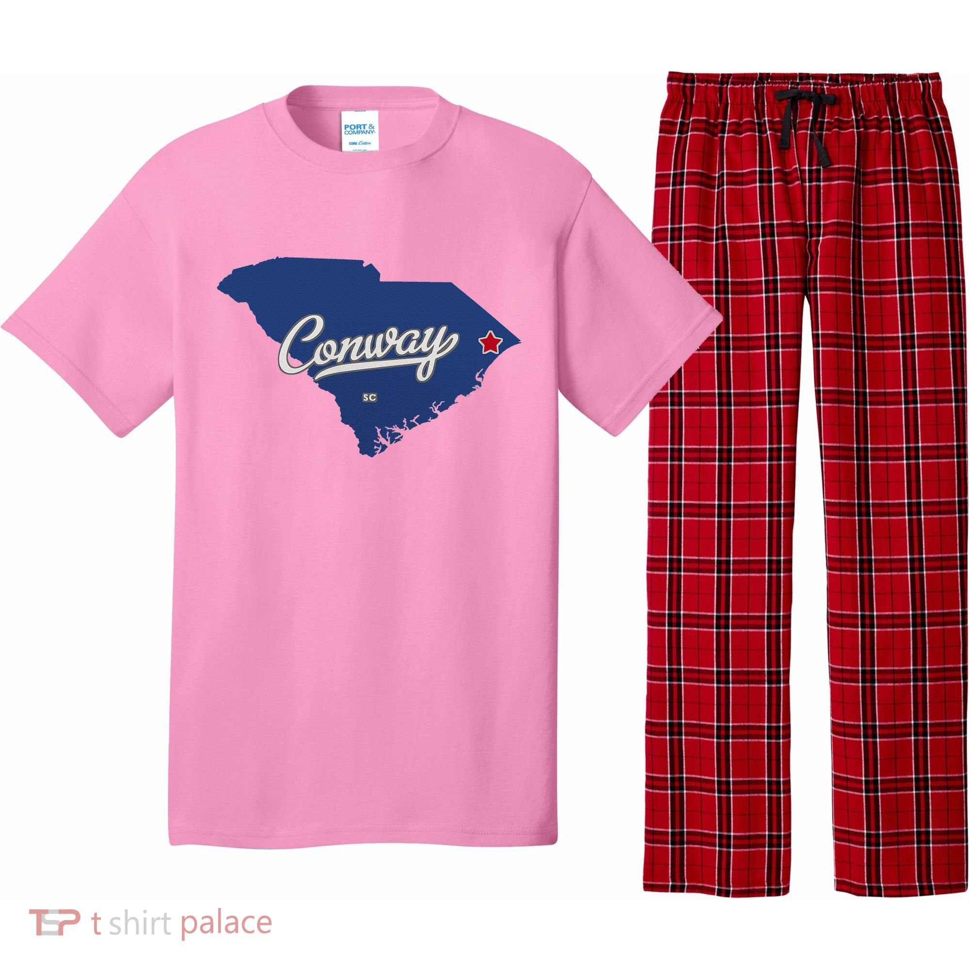 Conway South Carolina Sc Map Pajama Set