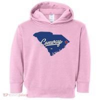 Conway South Carolina Sc Map Toddler Hoodie thumb 0
