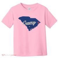 Conway South Carolina Sc Map Toddler T-Shirt thumb 0