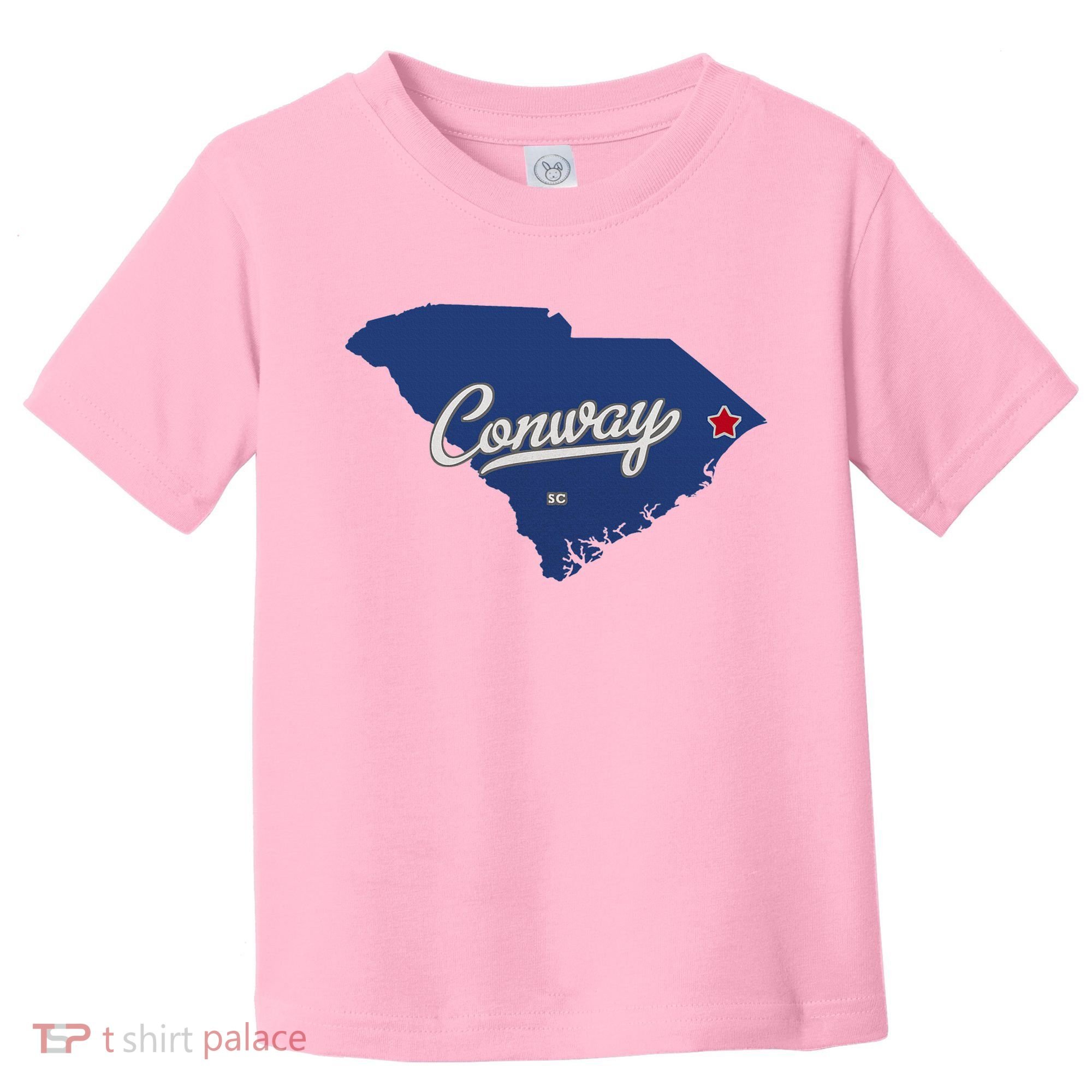 Conway South Carolina Sc Map Toddler T-Shirt