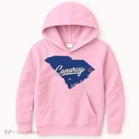 Conway South Carolina Sc Map Kids Hoodie thumb 0
