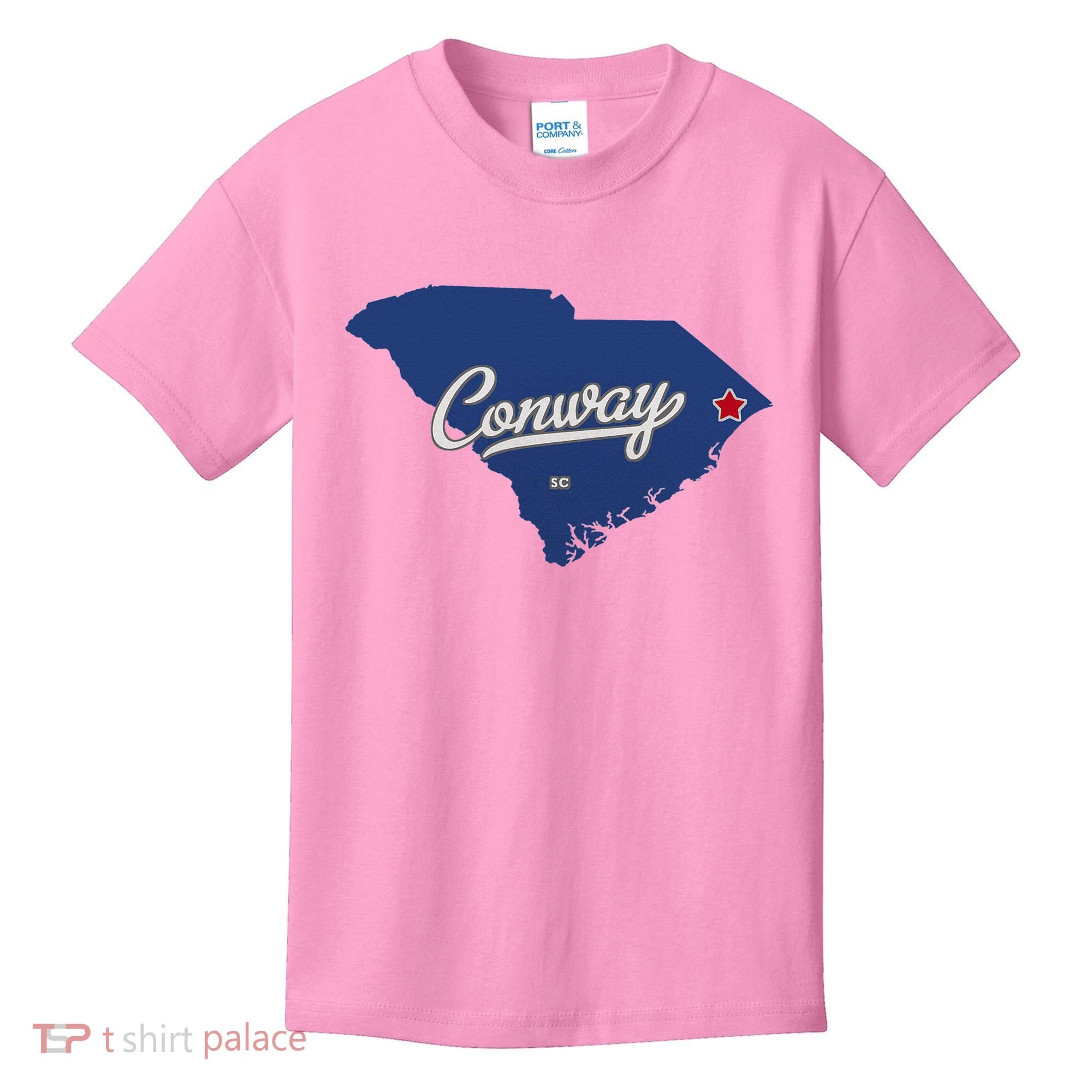 Conway South Carolina Sc Map Kids T-Shirt