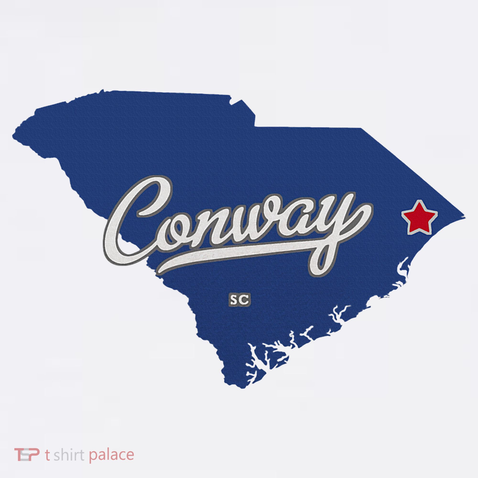 Conway South Carolina Sc Map Sweatshirt