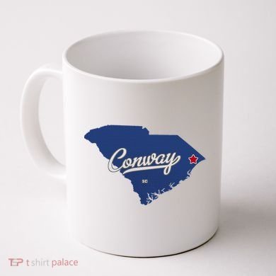Conway South Carolina Sc Map Coffee Mug