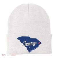 Conway South Carolina Sc Map Beanie thumb 0