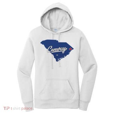 Conway South Carolina Sc Map Women's Hoodie