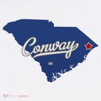 Conway South Carolina Sc Map Tumbler thumb 3