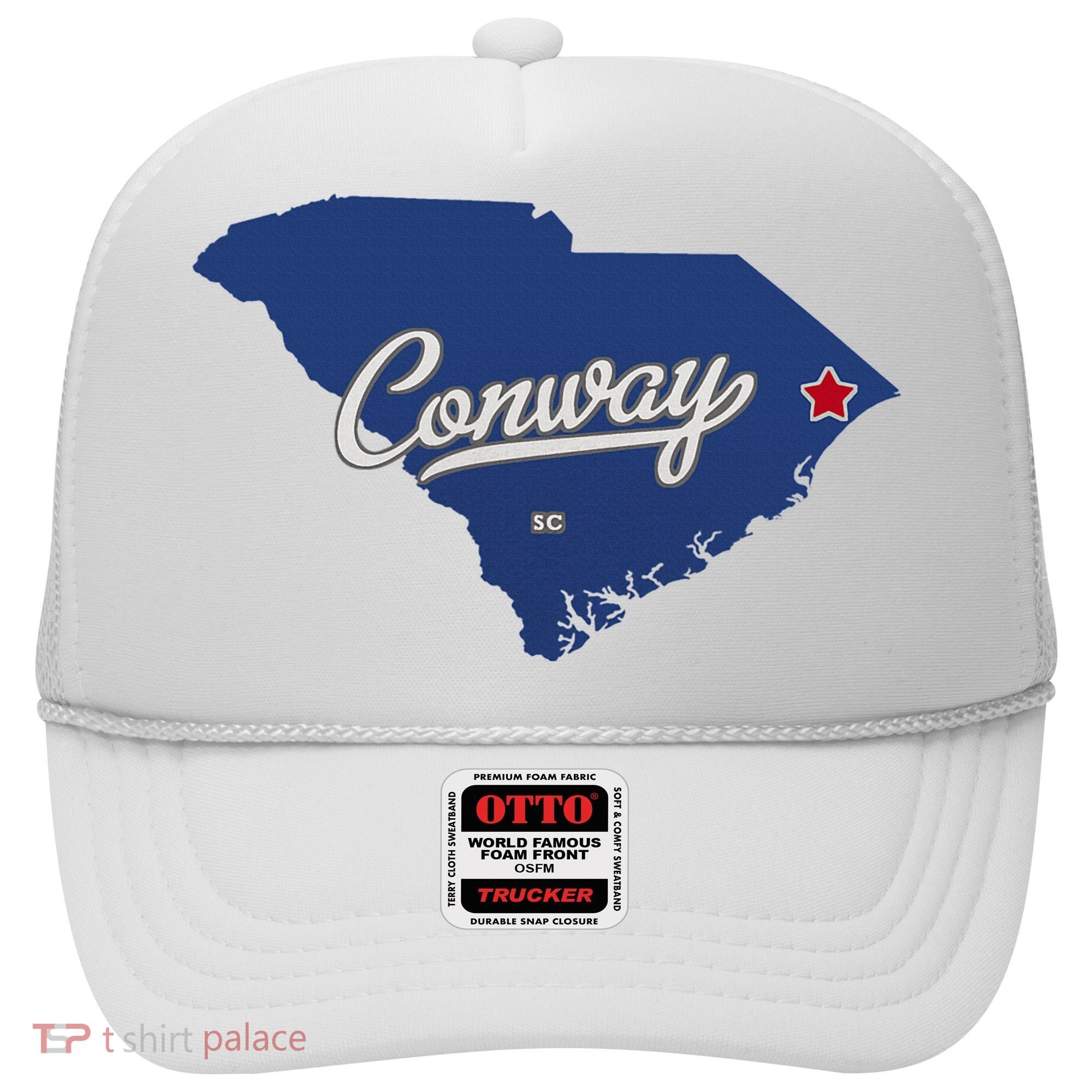 Conway South Carolina Sc Map Hat