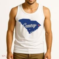 Conway South Carolina Sc Map Tank Top thumb 3