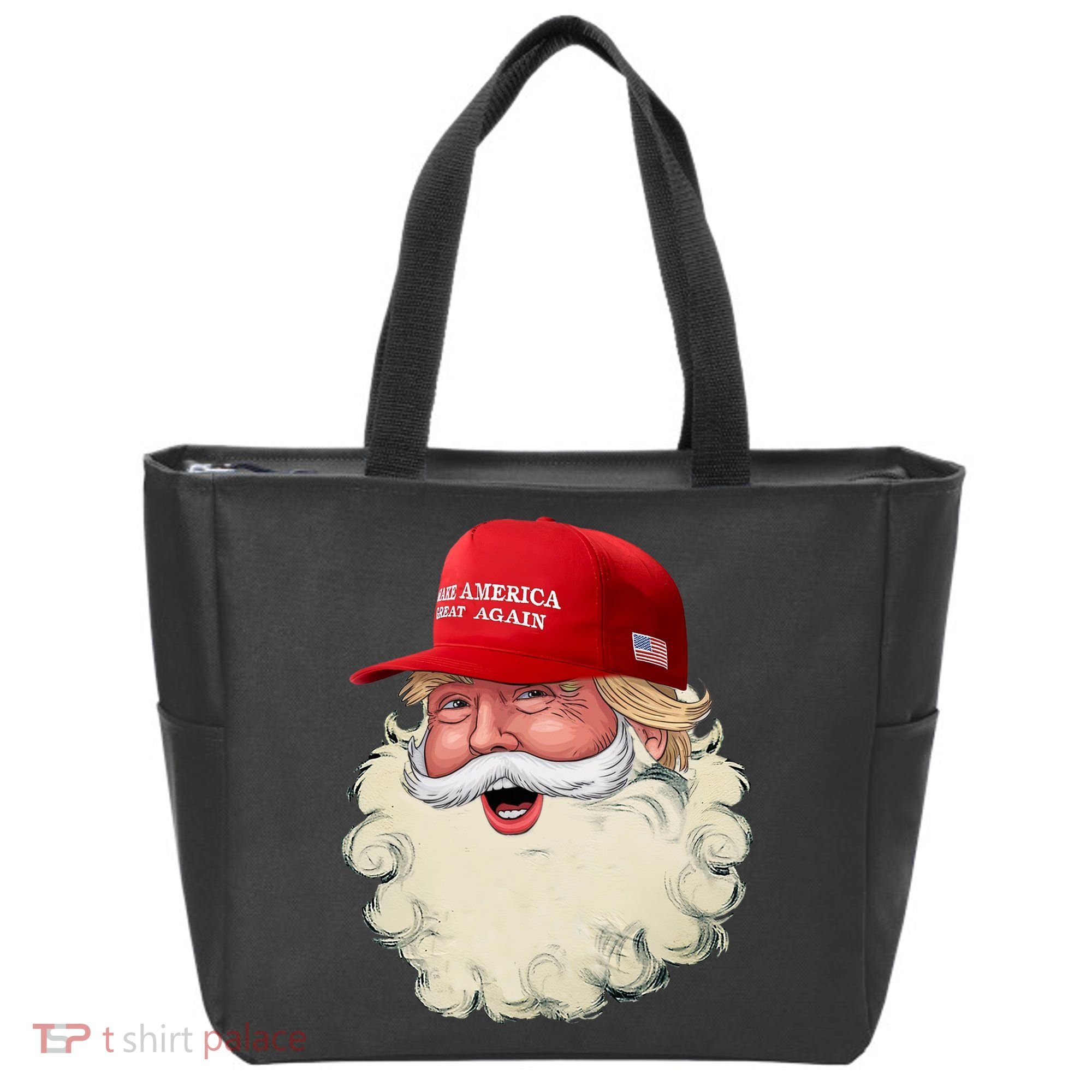 Christmas Santa Claus Donald Trump Make America Great Again Tote Bag