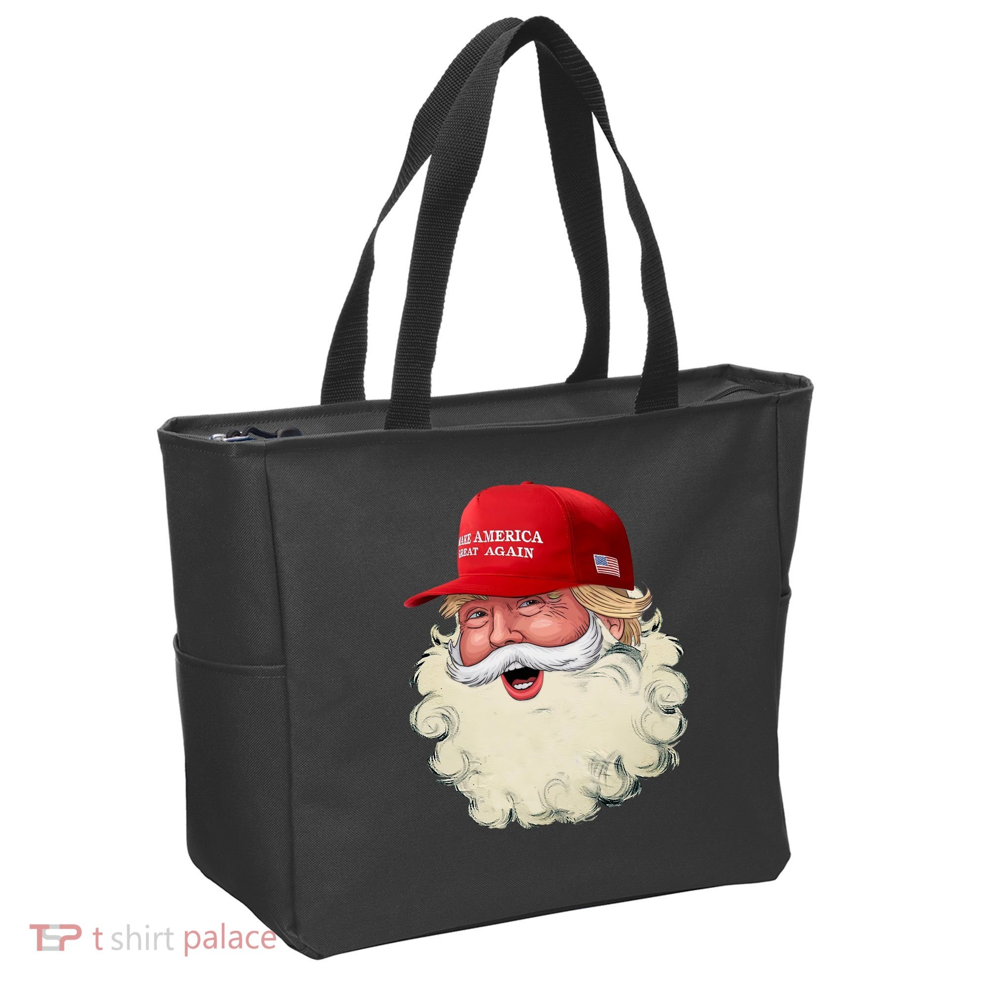 Christmas Santa Claus Donald Trump Make America Great Again Tote Bag