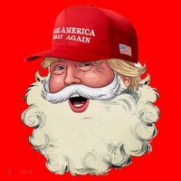 Christmas Santa Claus Donald Trump Make America Great Again Santa Hat thumb 1