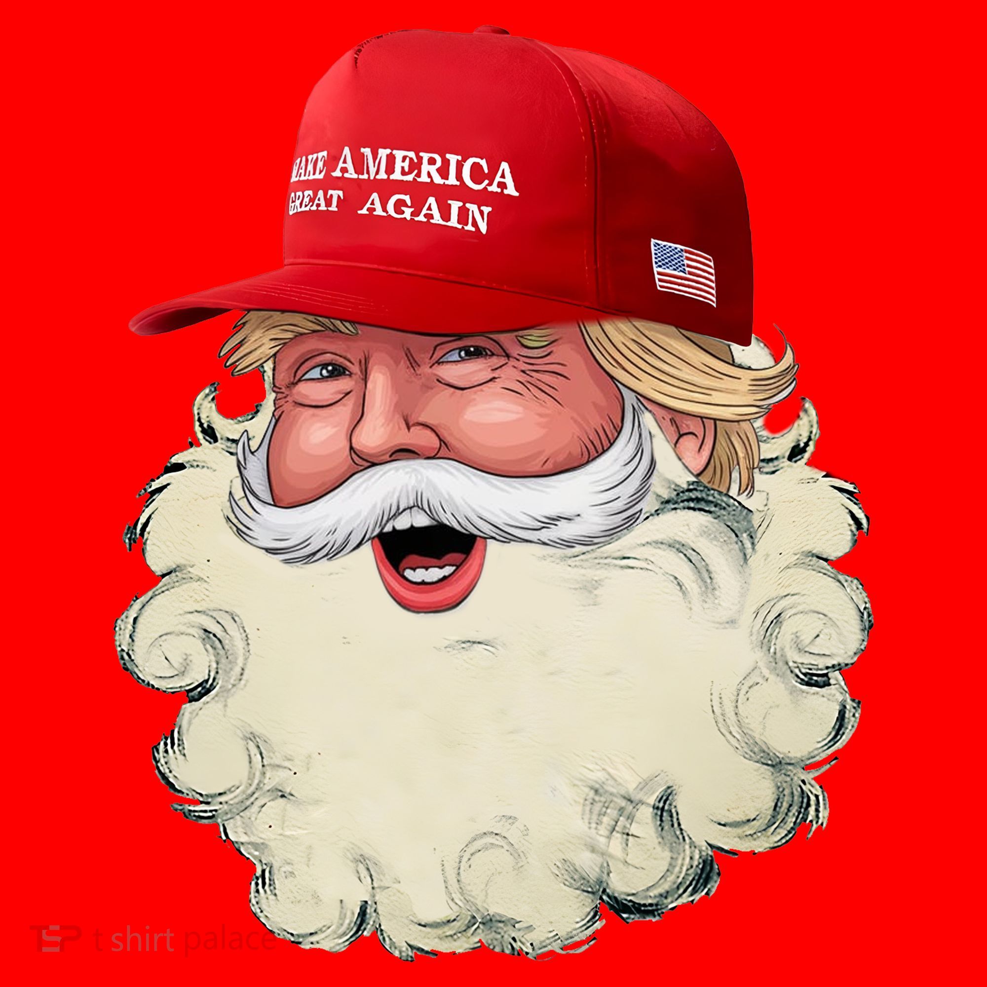 Christmas Santa Claus Donald Trump Make America Great Again Santa Hat