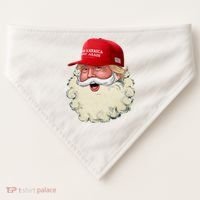 Christmas Santa Claus Donald Trump Make America Great Again USA-Made Doggie Bandana thumb 0