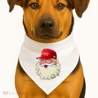 Christmas Santa Claus Donald Trump Make America Great Again USA-Made Doggie Bandana thumb 1