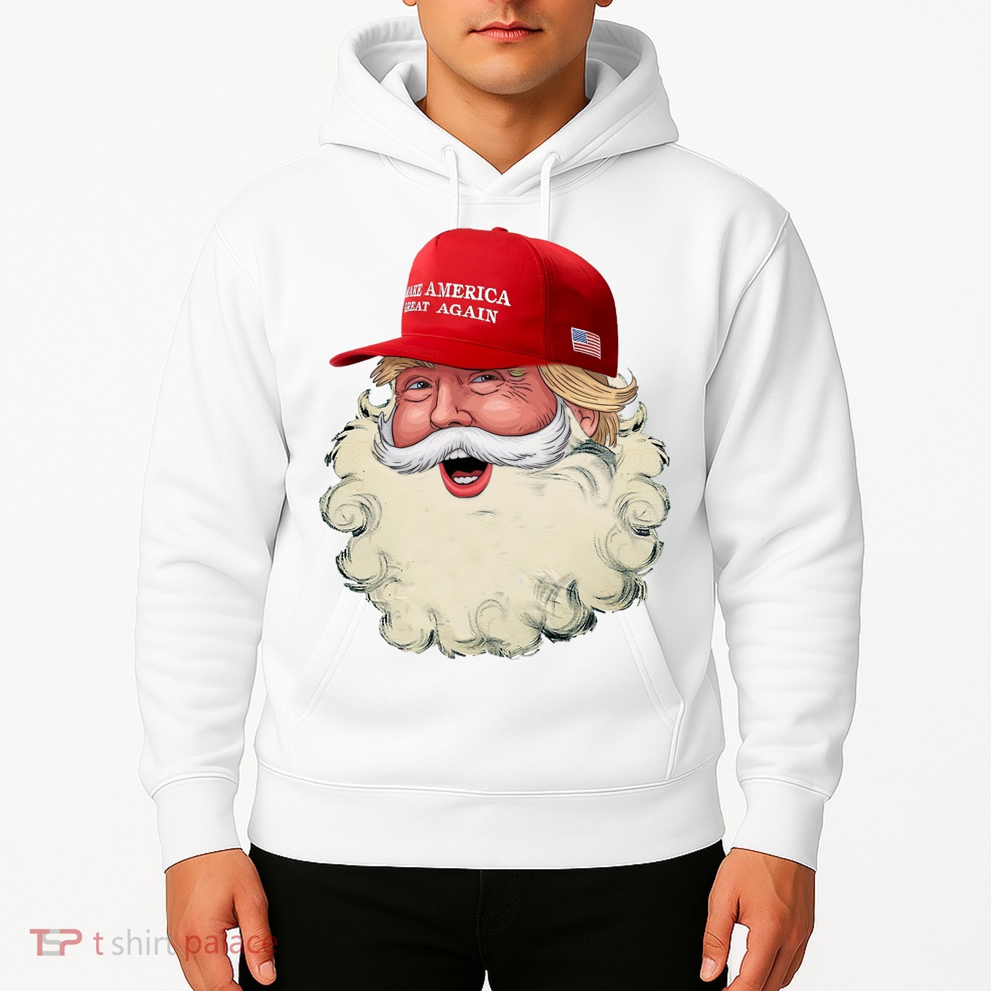 Christmas Santa Claus Donald Trump Make America Great Again Hoodie