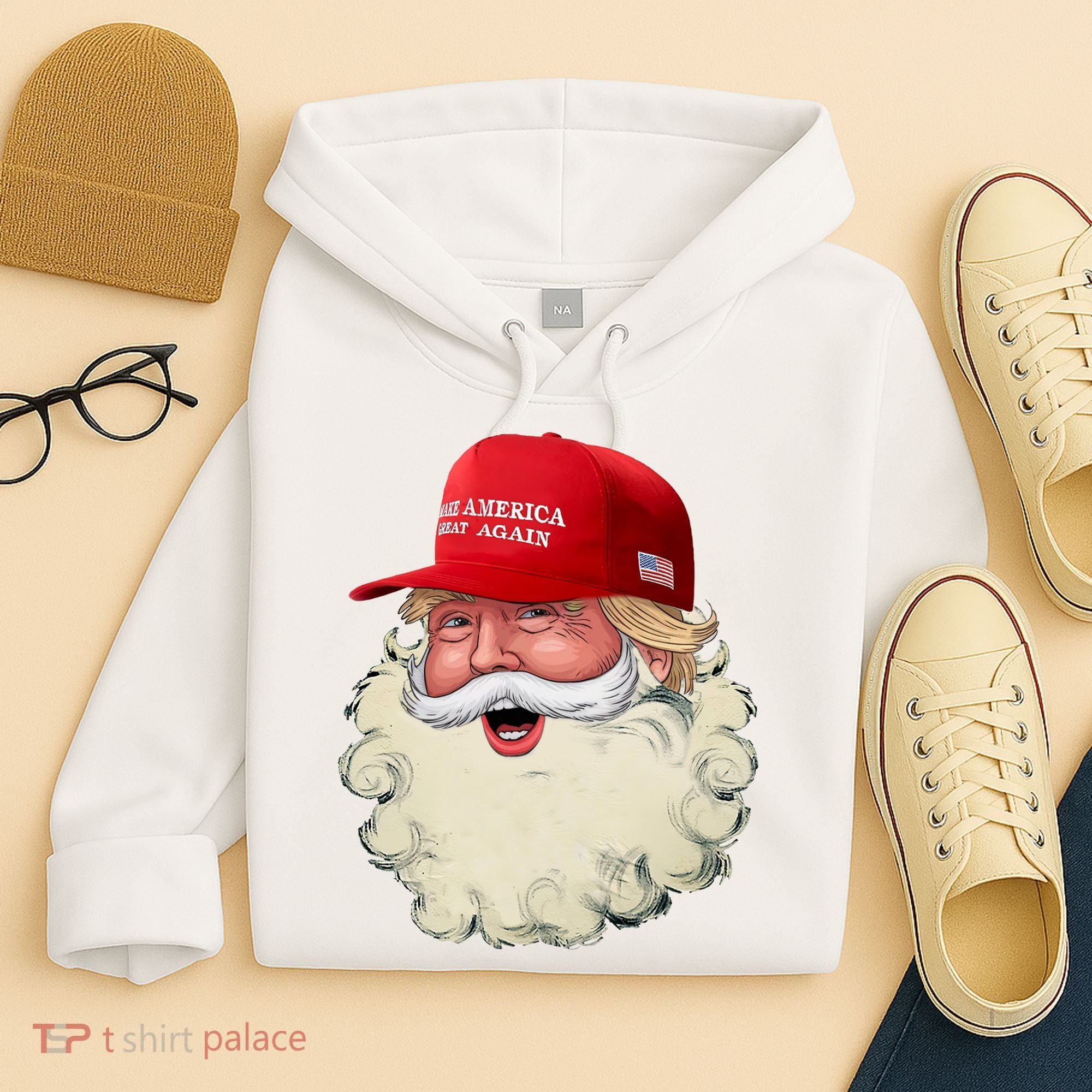 Christmas Santa Claus Donald Trump Make America Great Again Hoodie