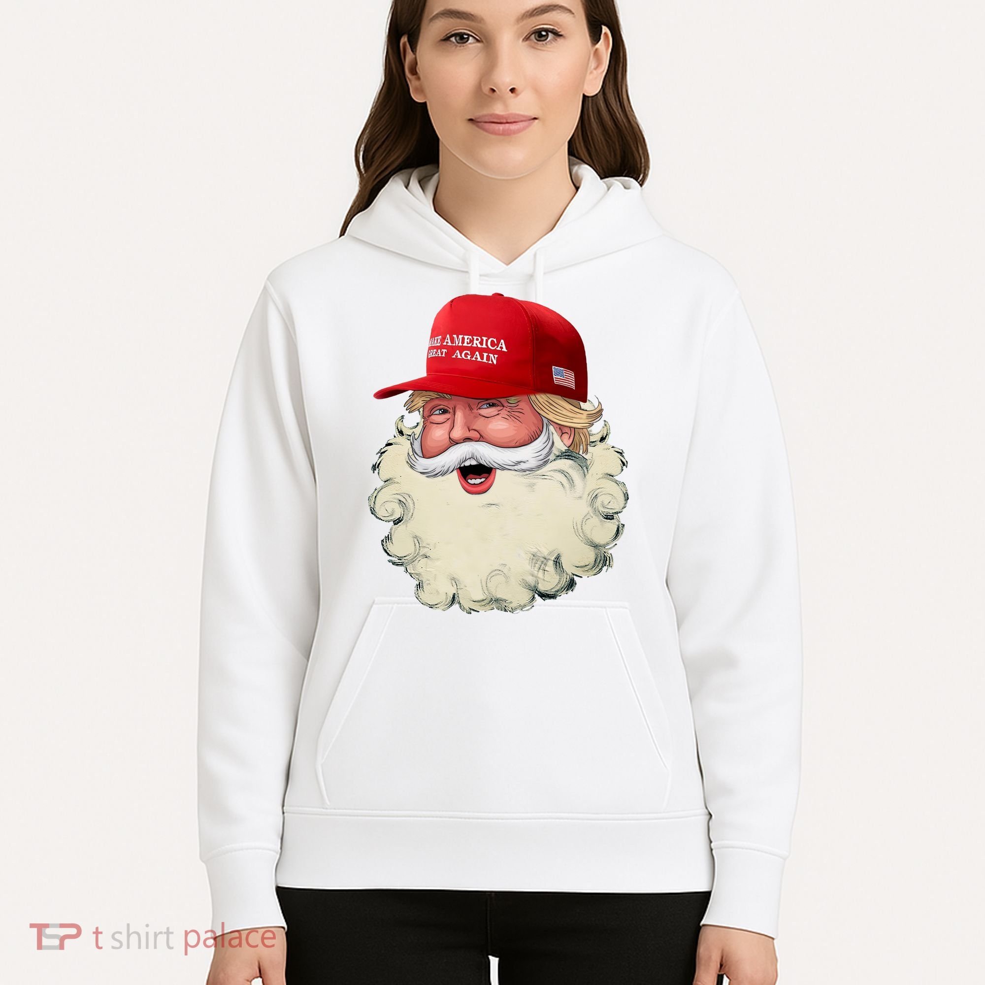 Christmas Santa Claus Donald Trump Make America Great Again Hoodie