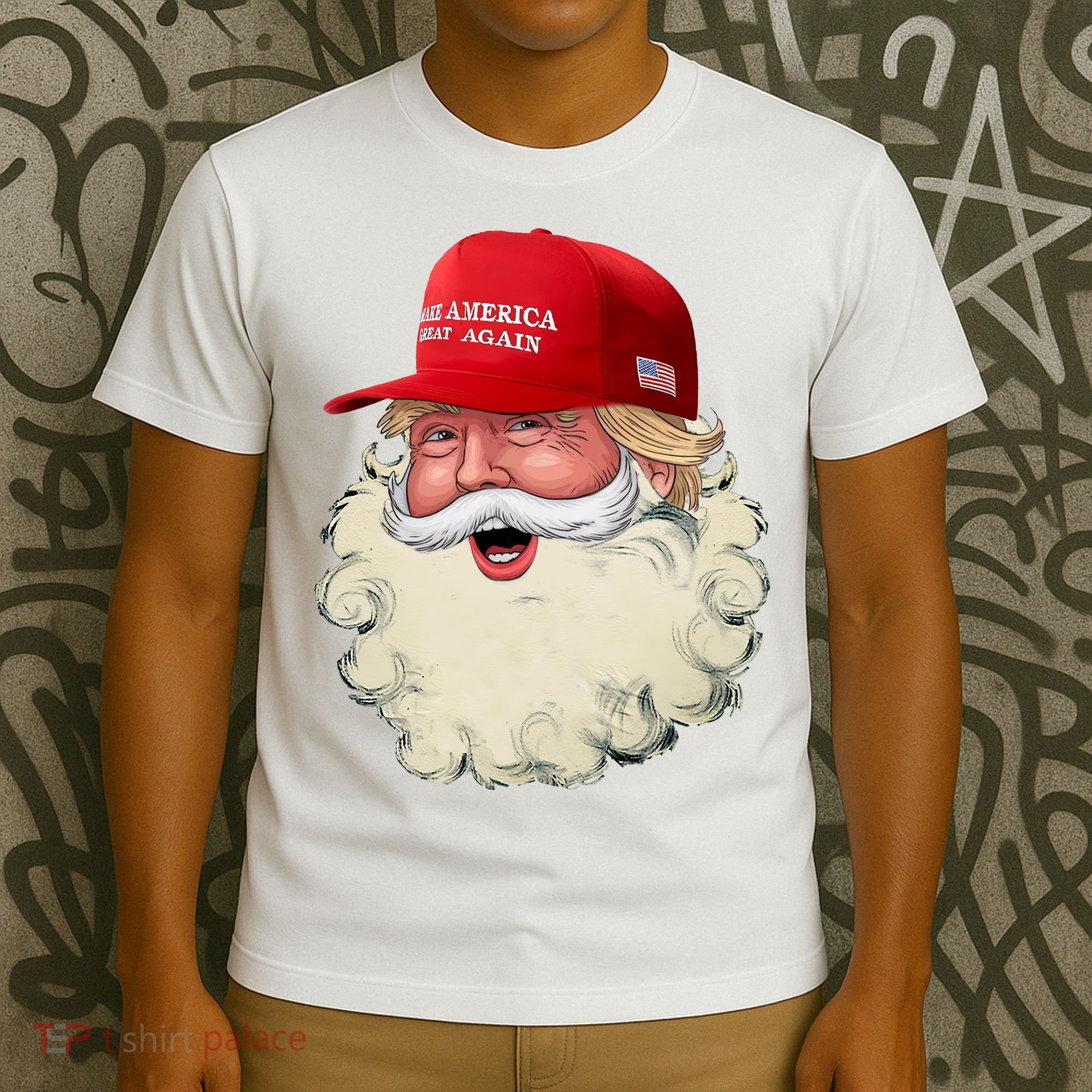 Christmas Santa Claus Donald Trump Make America Great Again T-Shirt