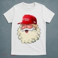 Christmas Santa Claus Donald Trump Make America Great Again T-Shirt thumb 5