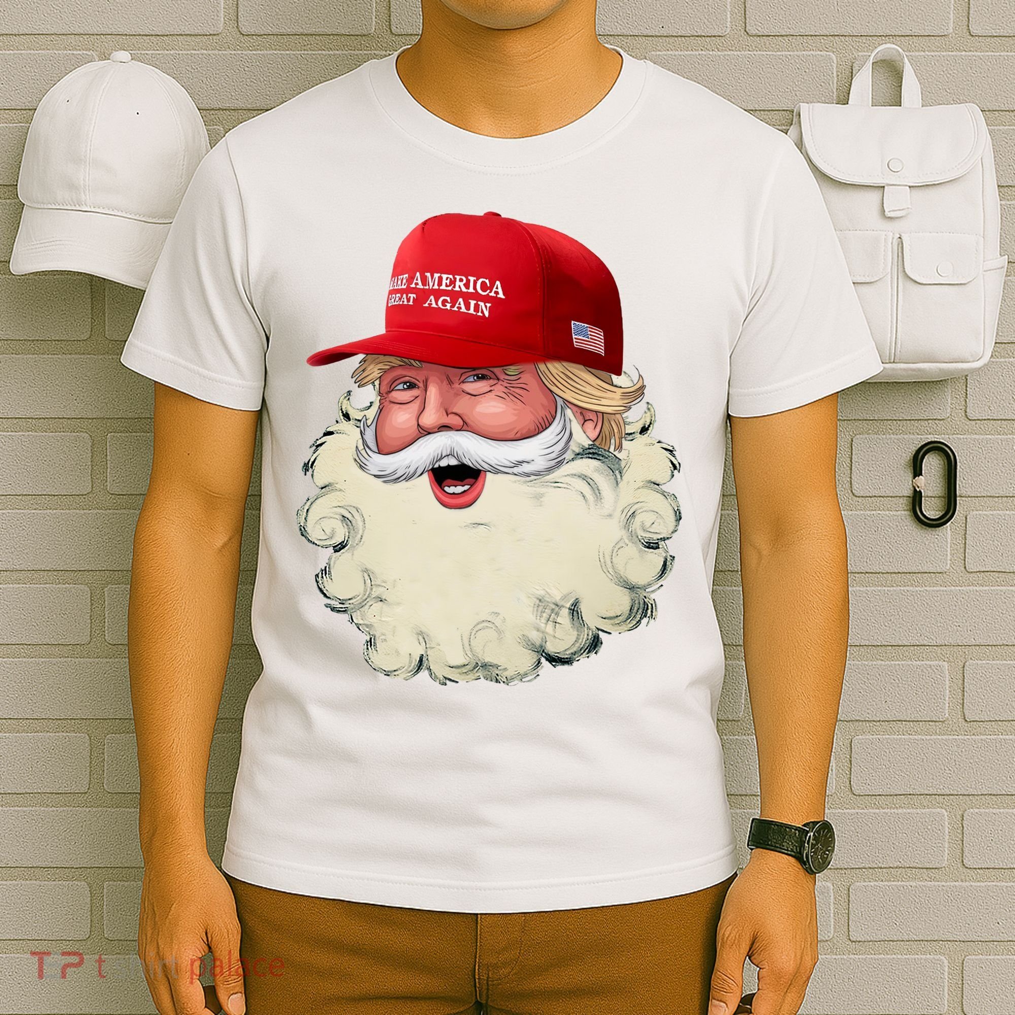 Christmas Santa Claus Donald Trump Make America Great Again T-Shirt