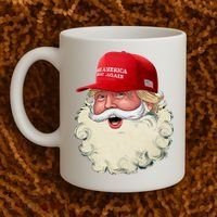 Christmas Santa Claus Donald Trump Make America Great Again Coffee Mug thumb 2