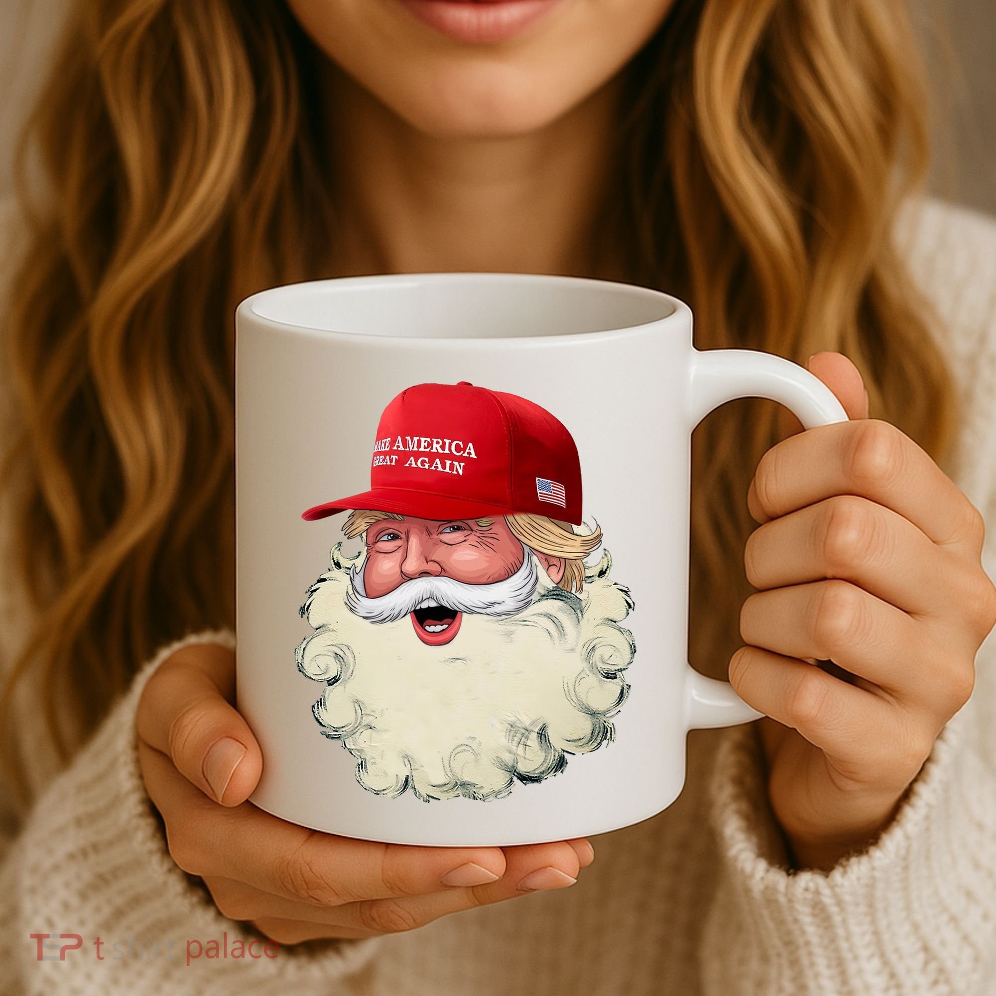 Christmas Santa Claus Donald Trump Make America Great Again Coffee Mug
