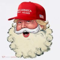 Christmas Santa Claus Donald Trump Make America Great Again Women's Hoodie thumb 2