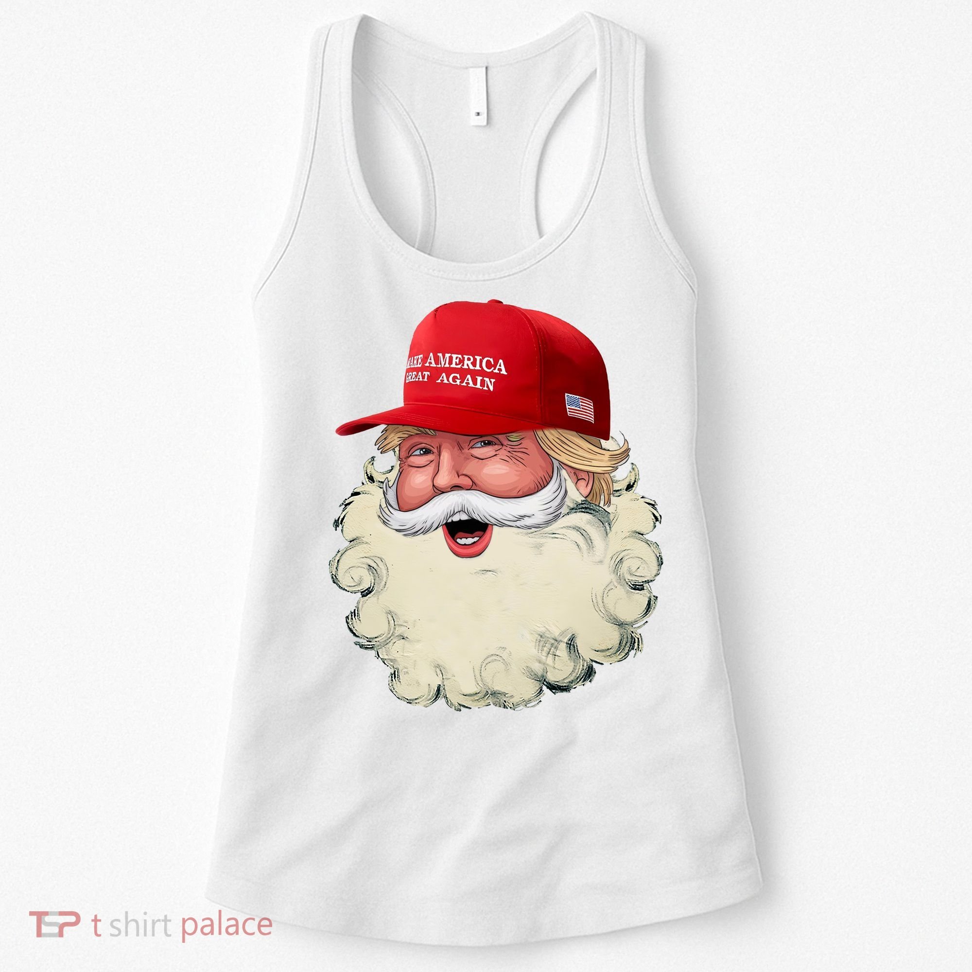 Christmas Santa Claus Donald Trump Make America Great Again Women's Tank Top