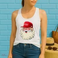 Christmas Santa Claus Donald Trump Make America Great Again Women's Tank Top thumb 2