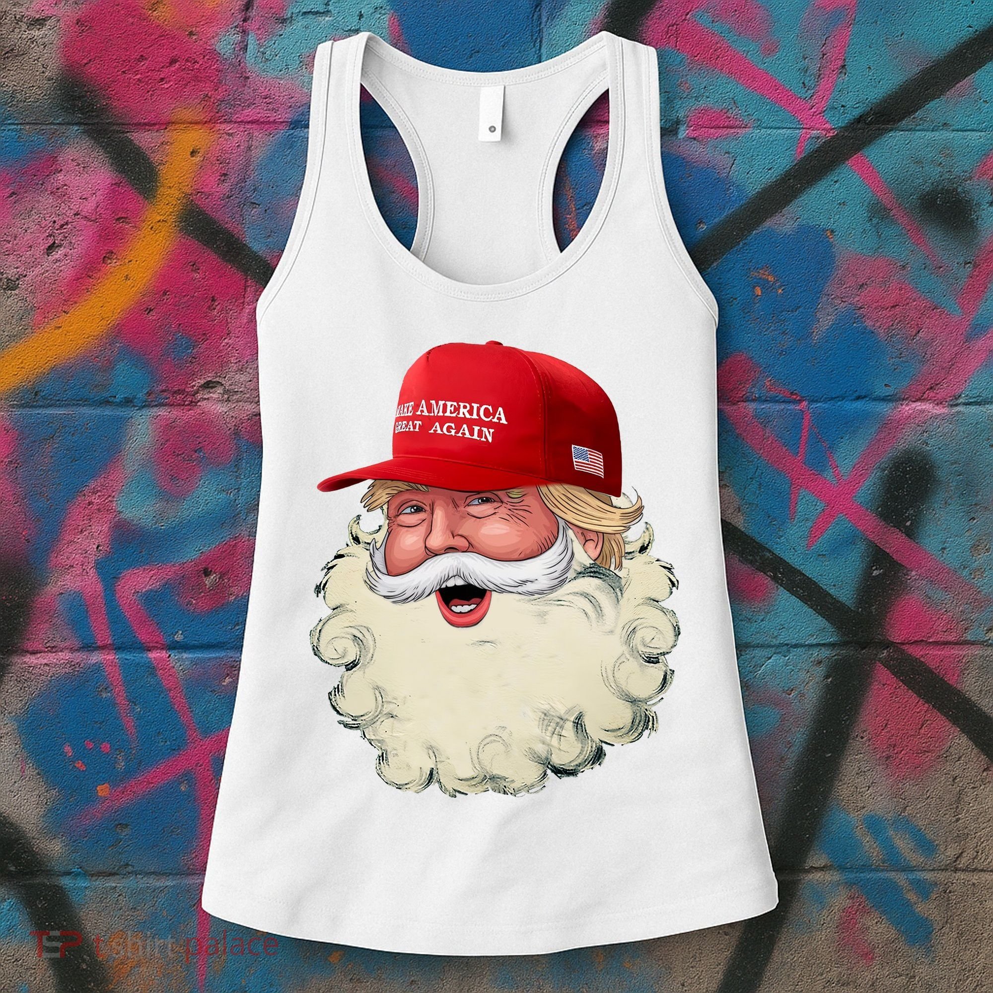Christmas Santa Claus Donald Trump Make America Great Again Women's Tank Top