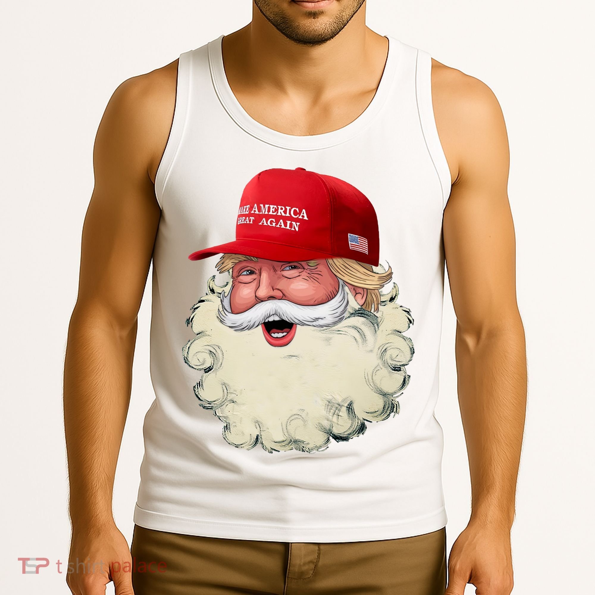 Christmas Santa Claus Donald Trump Make America Great Again Tank Top
