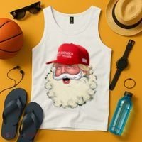Christmas Santa Claus Donald Trump Make America Great Again Tank Top thumb 4