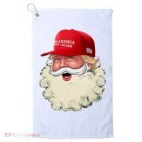 Christmas Santa Claus Donald Trump Make America Great Again Golf Towel thumb 0