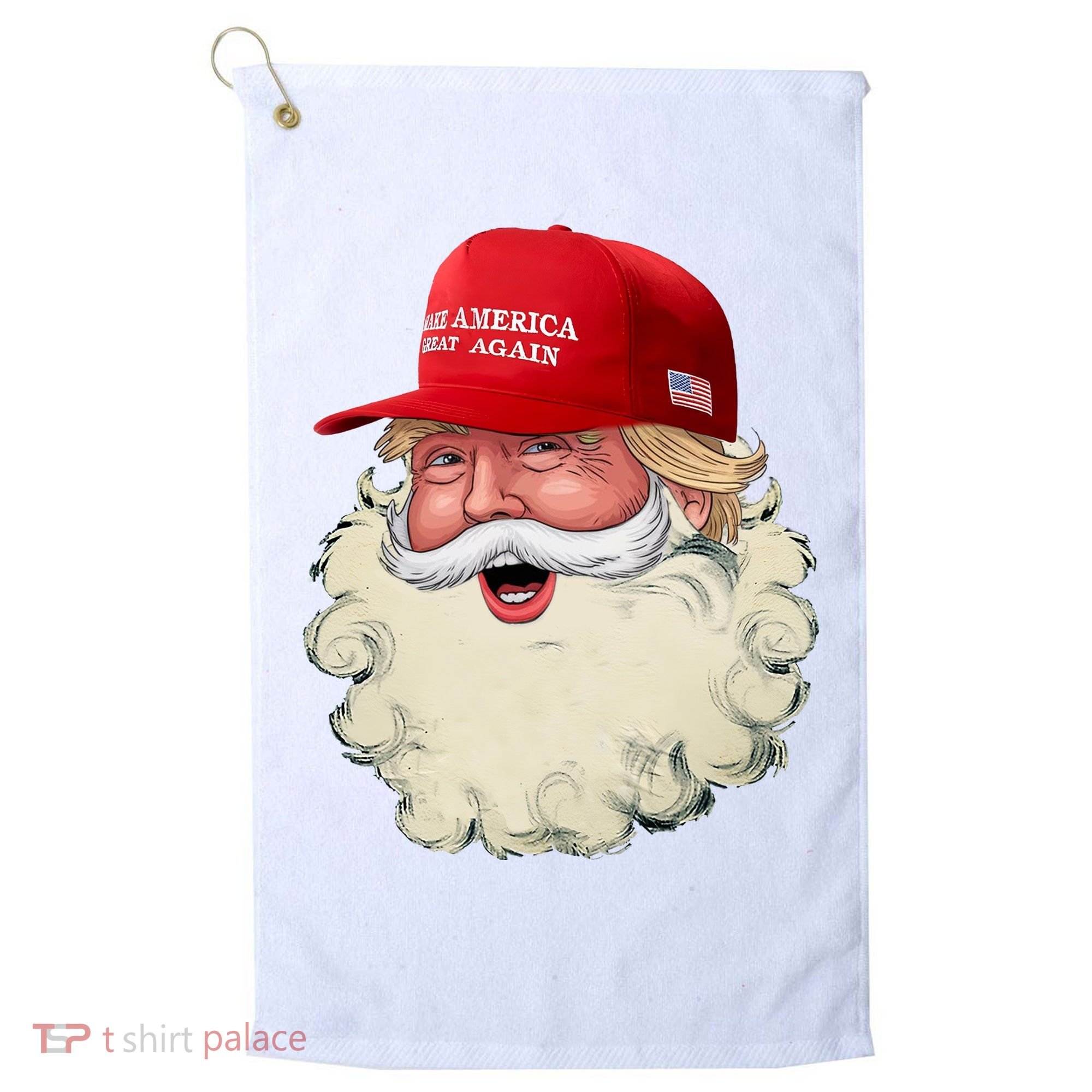 Christmas Santa Claus Donald Trump Make America Great Again Golf Towel